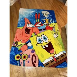 Spongebob Squarepants Fleece Throw Blanket Nickelodeon 58x87